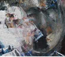 Load image into Gallery viewer, Untitled Head - E. Tage Larsen - Oil on Watercolor Board
